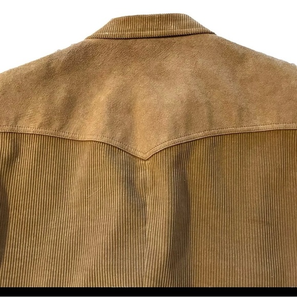 Vintage Pen West Pendleton 46 Tan Brown Corduroy Elbow Pads Blazer Suit Jacket - Picture 4 of 5